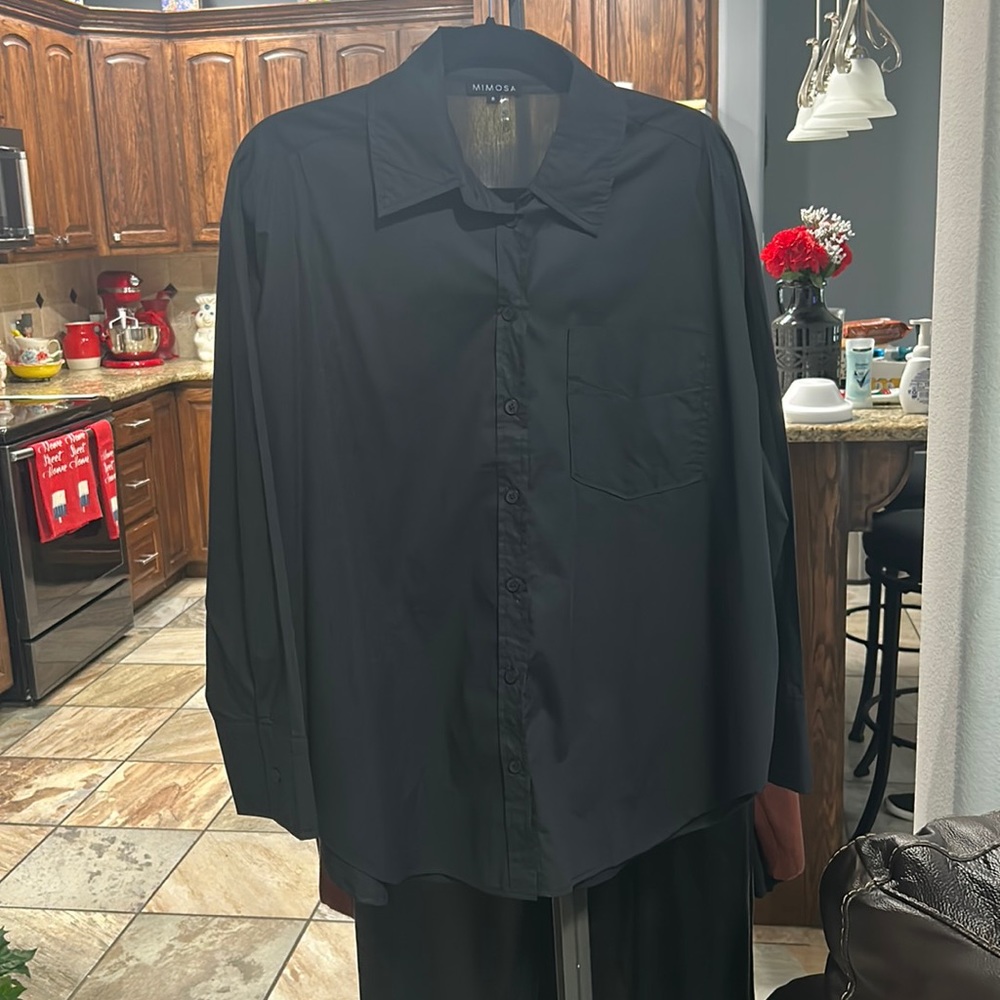 Mimosa women's black button up
